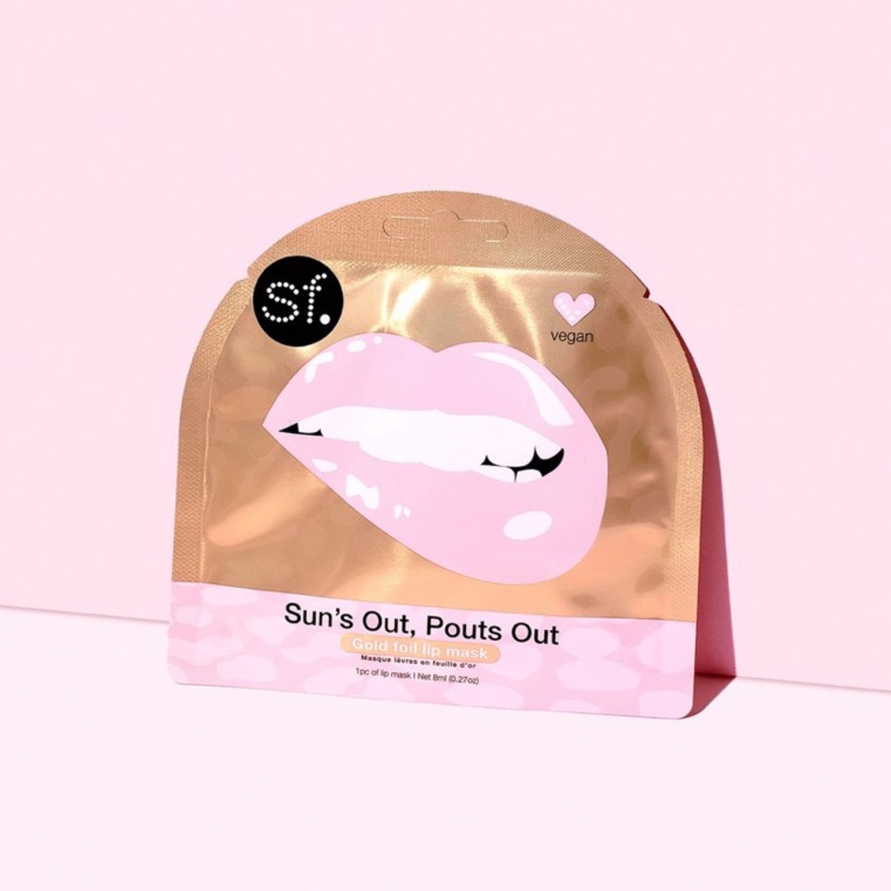 NWT 👄4 Pack Gold Foil Vegan Lip Masks